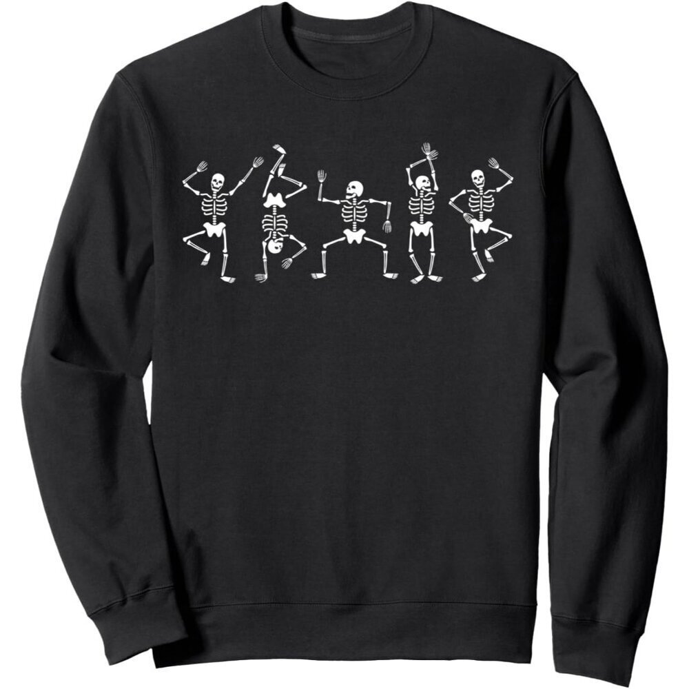Halloween Sweatshirt Skeleton Pumpkin Spice Witch Graphic Unisex Medium